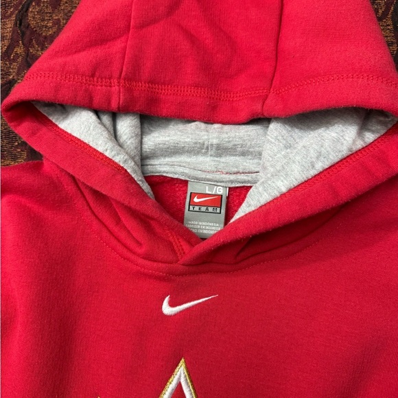 Y2K Nike Centre Swoosh Team Canada Hockey Hoodie - Picture 2 of 3